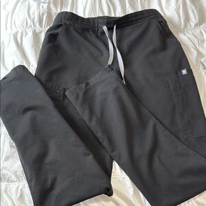 Black Straight Tall scrub pants